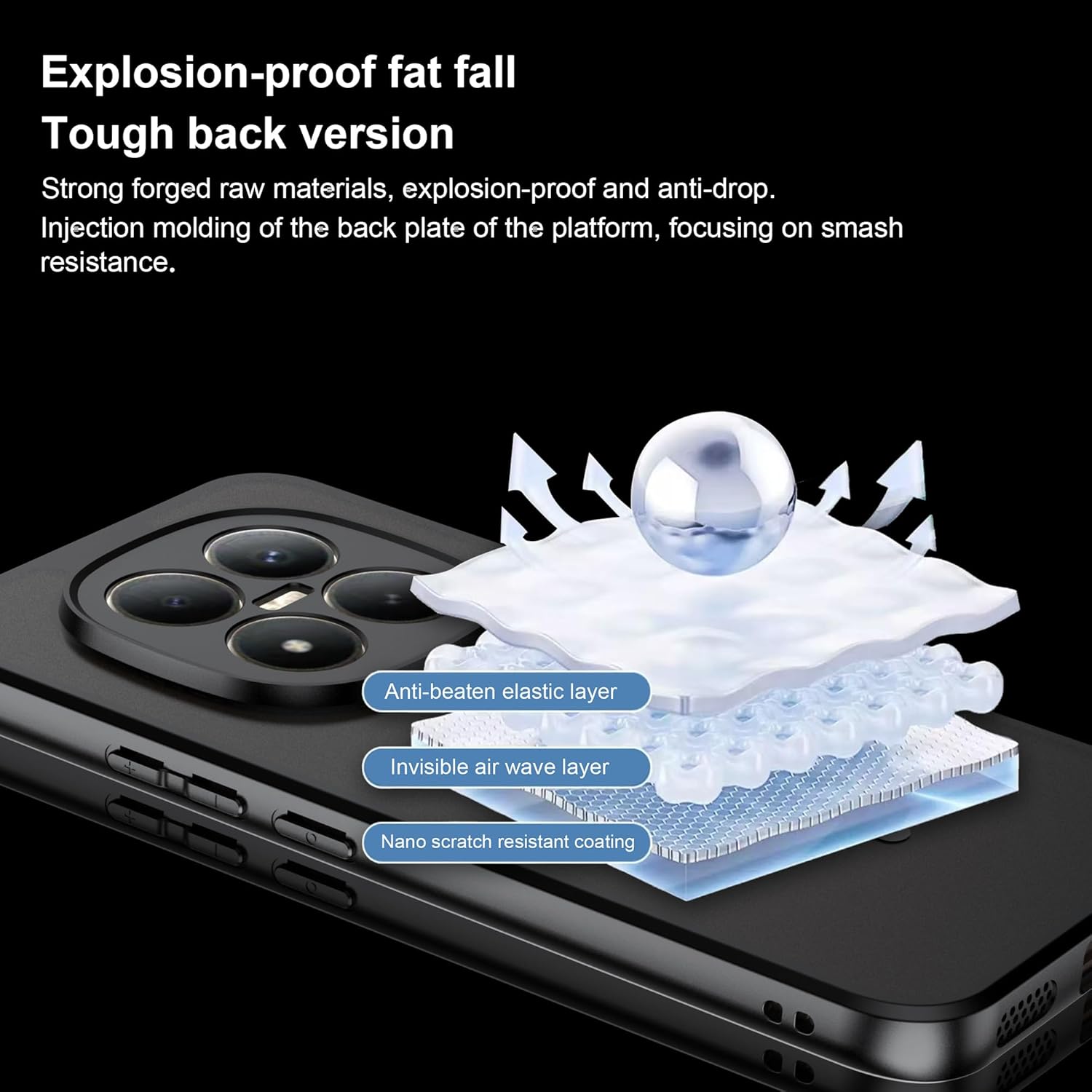 Thumbnail 3 de FDHYFGDY Magnetische Schutzhülle für Xiaomi Redmi Note 15 Pro Plus / Poco M8 Pro 5G (PC, durchscheinende matte Optik)