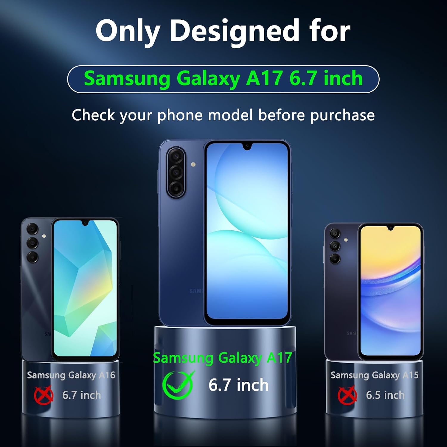 Thumbnail 6 de Hensinple Samsung Galaxy A17 Magnetic Case with Screen Protector