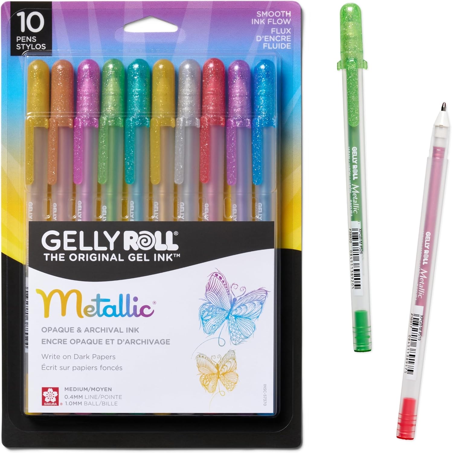 SAKURA Gelly Roll Metallic 10-Pack gel pens 🖊️