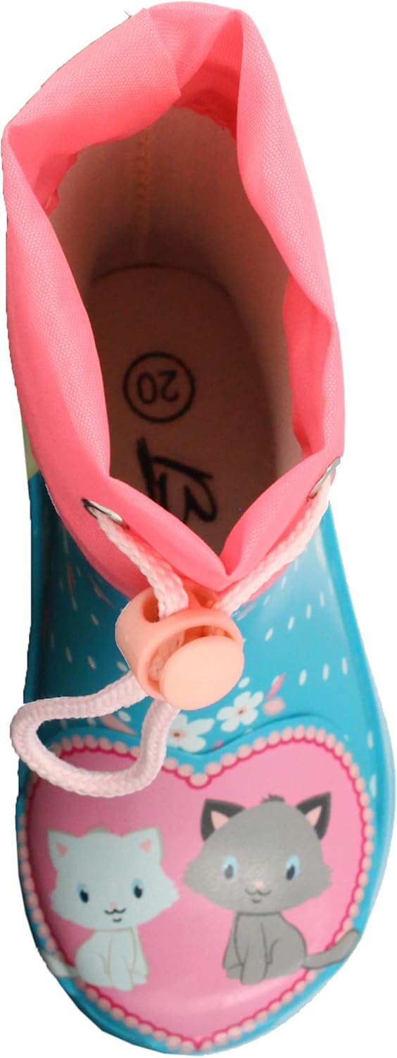 Detalle 2 de Beck Mädchen Kätzchen-4011Gummistiefel – hochwertige Naturkautschuk-Stiefel mit regulierbarer Stulpe, rutschfeste Sohle