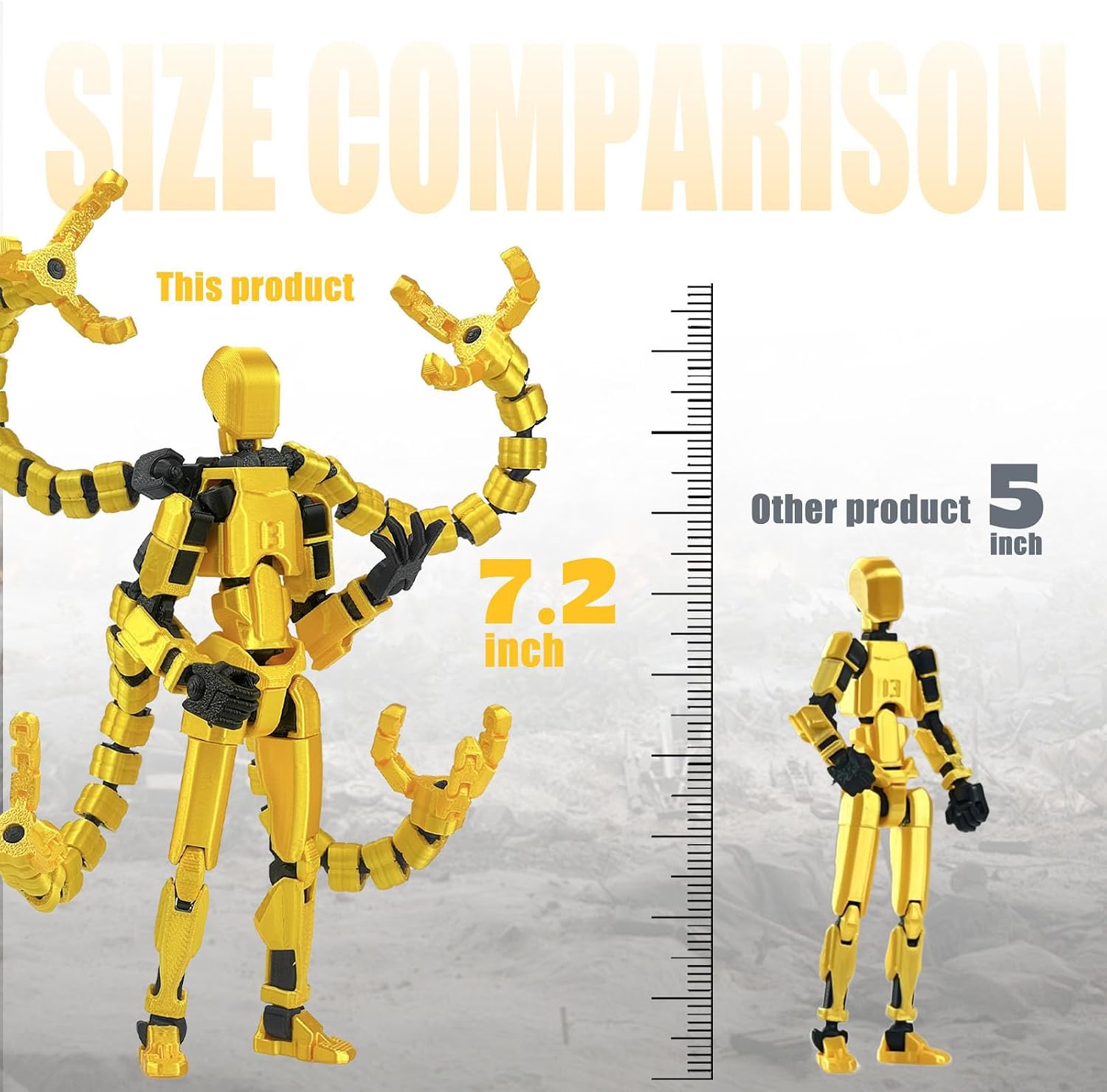 Detalle 2 de PkghoKids Poseable Robot Figure 7.2-Inch