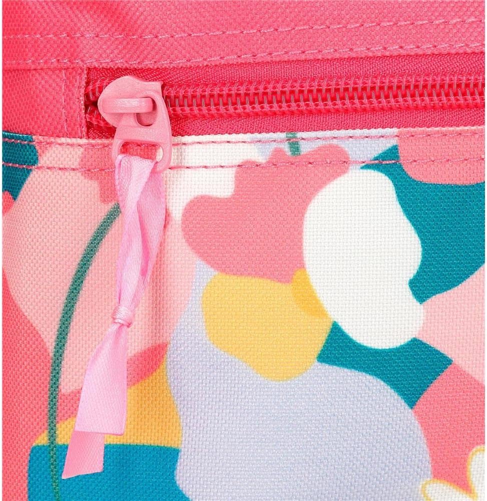 Detalle de ROLL ROAD Fiore Prezioso – Astuccio doppio in poliestere, rosa, 22x10x7 cm