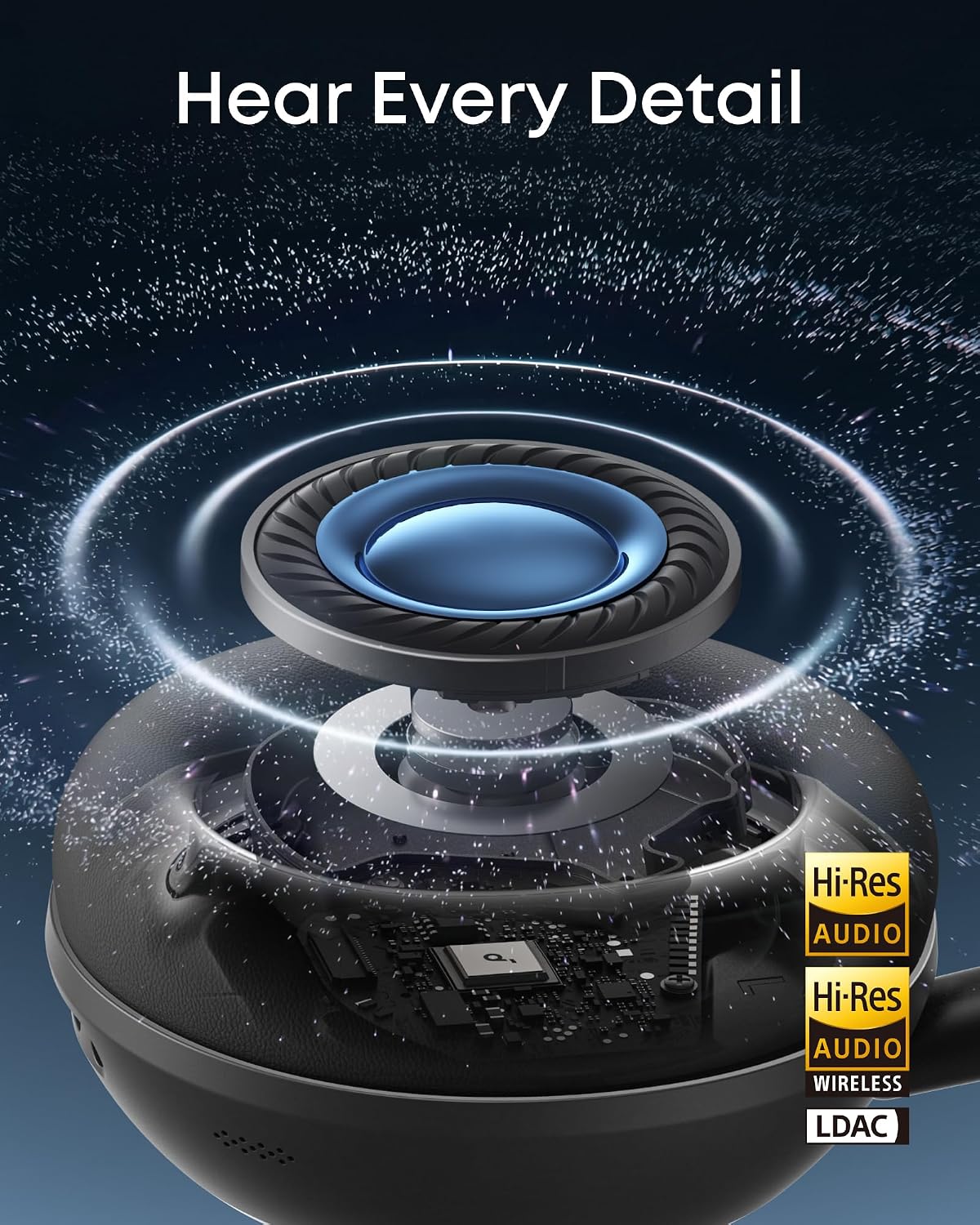 Thumbnail 2 de Soundcore Space 2 D1402 Over-Ear Headphones with ANC, LDAC and 50-Hour Playtime