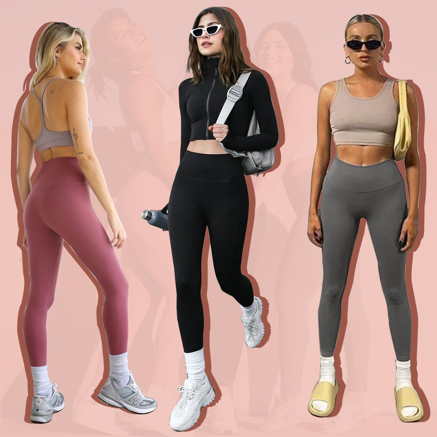 Detalle 2 de we fleece 7-Pack High-Waisted Leggings, Tummy Control Workout Yoga Pants