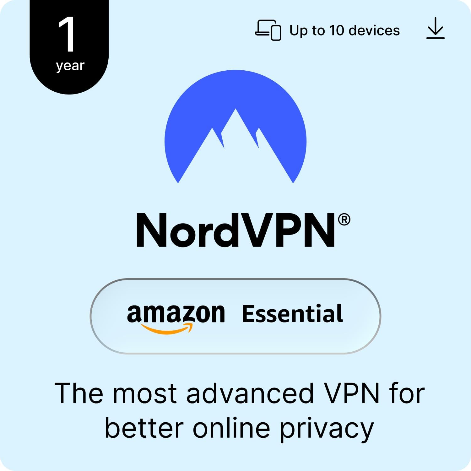 Detalle de NordVPN Amazon Essential: VPN + Password Manager for up to 10 devices (1 year) – practical security you can rely on