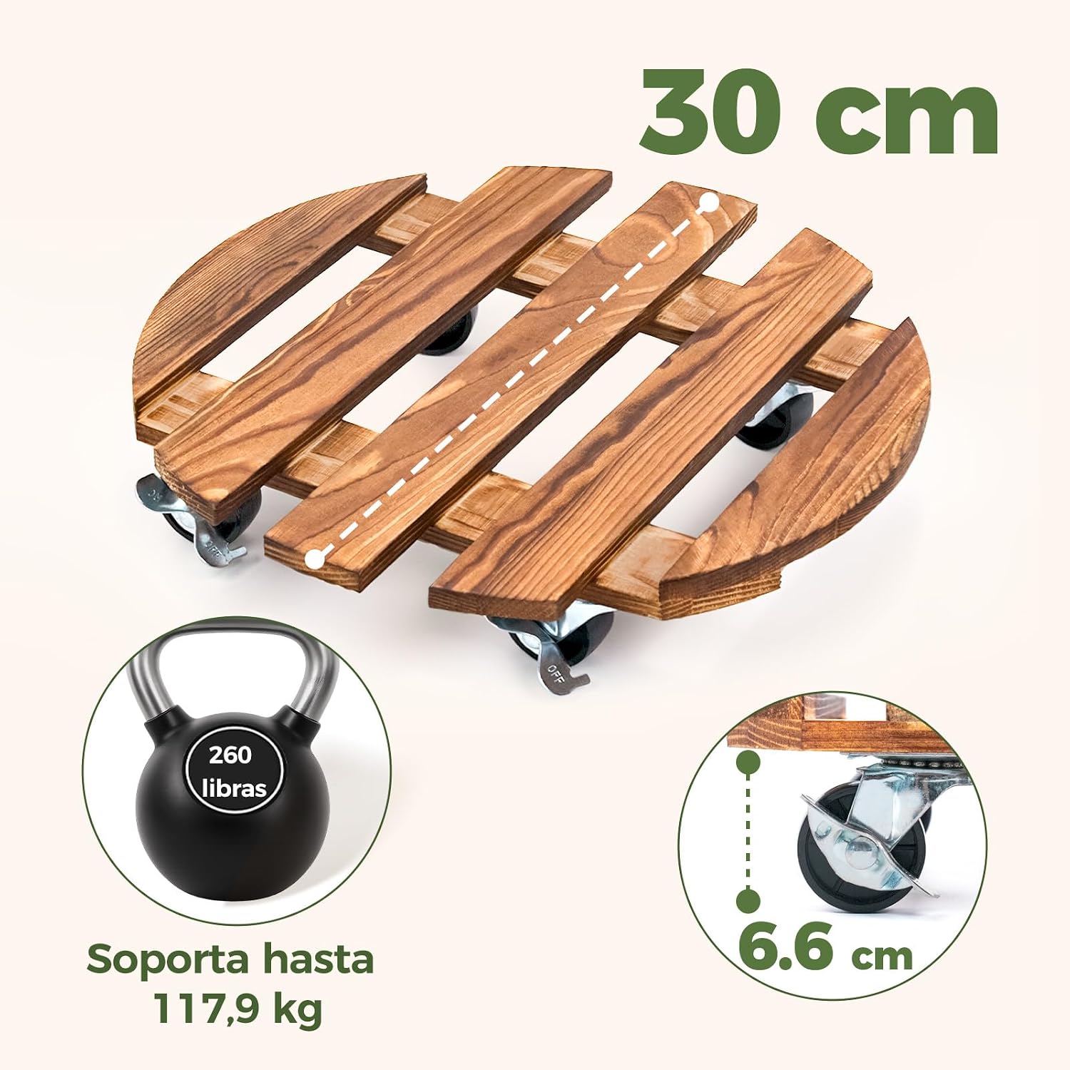 Thumbnail 1 de Bamworld soportes para plantas con ruedas
