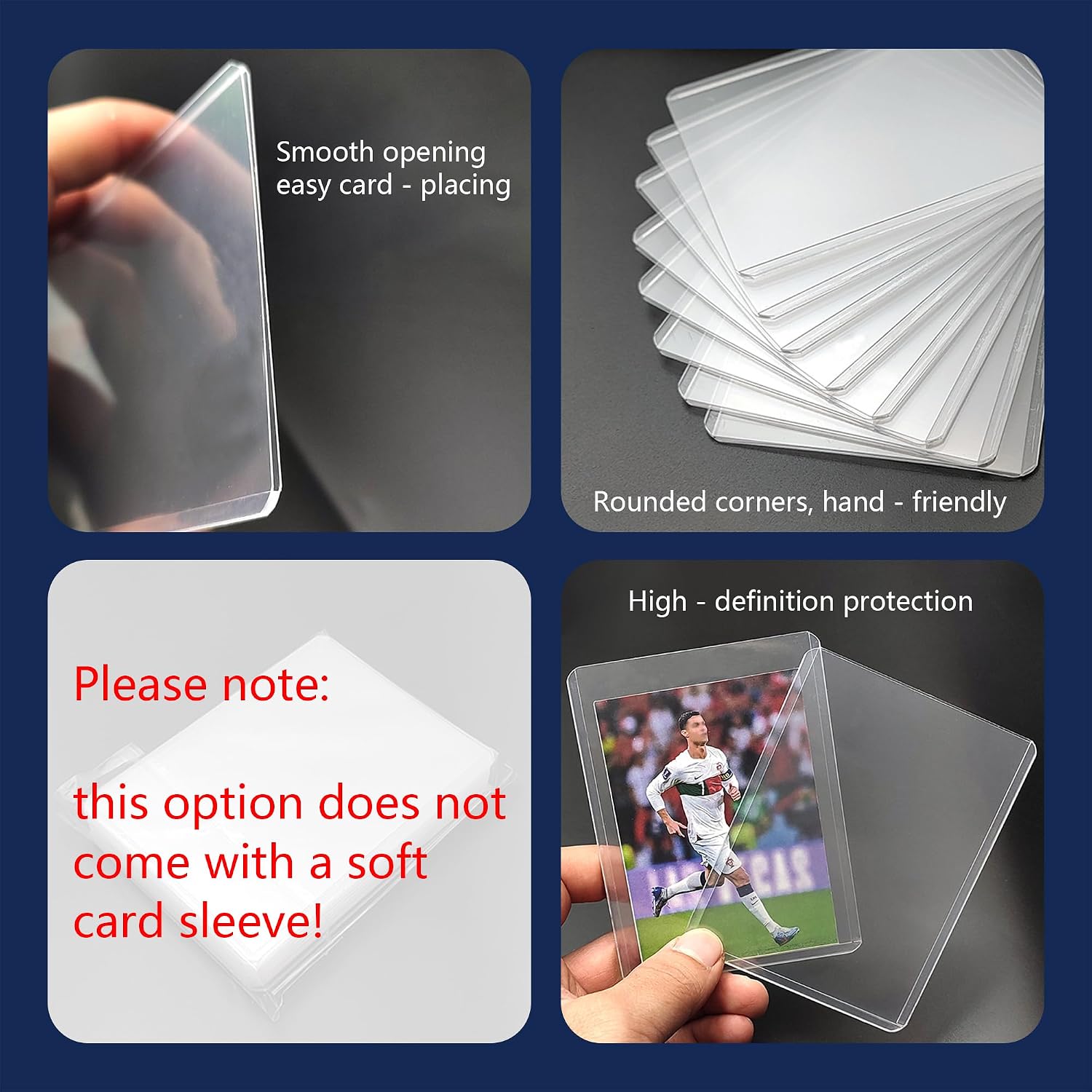 Thumbnail 6 de JohnBee Card Sleeves - 3x4 Hard Plastic Top Loaders (100-Pack) for 2.5x3.5 Standard Cards