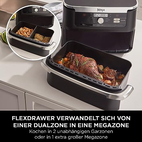 Detalle de Ninja Foodi FlexDrawer Dual Zone Heißluftfritteuse AF500EU – Schwarz