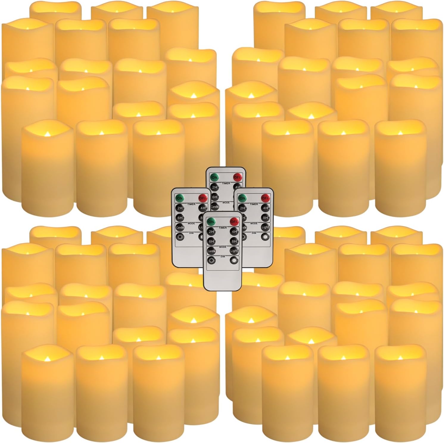Thumbnail 1 de WREXCS Candle-70 Flameless LED Candles, 72-Pack, Waterproof with Timer