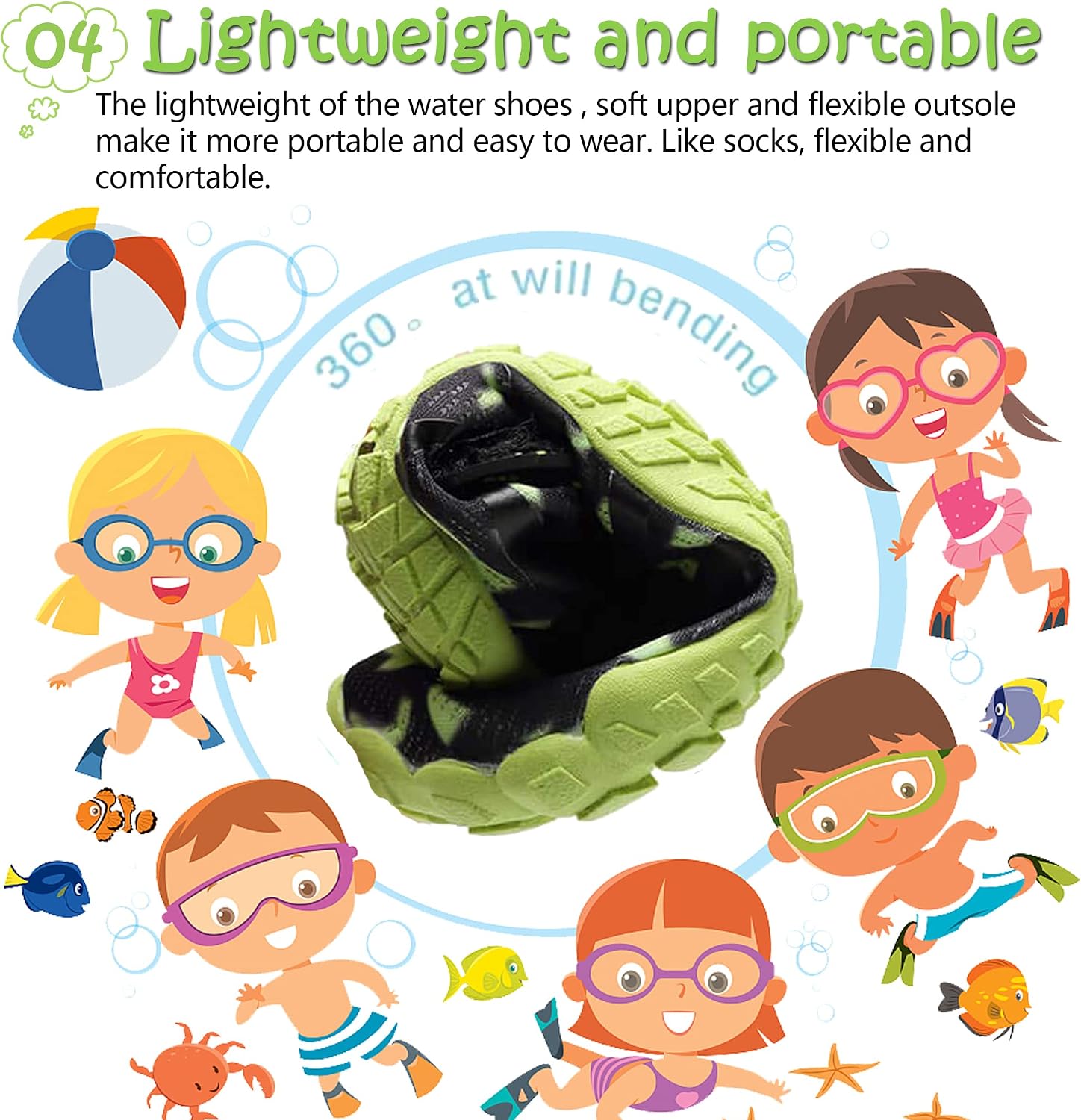 Thumbnail 4 de Kids Water Shoes: Breathable, Quick-Dry Aqua Pool Shoes for Boys & Girls