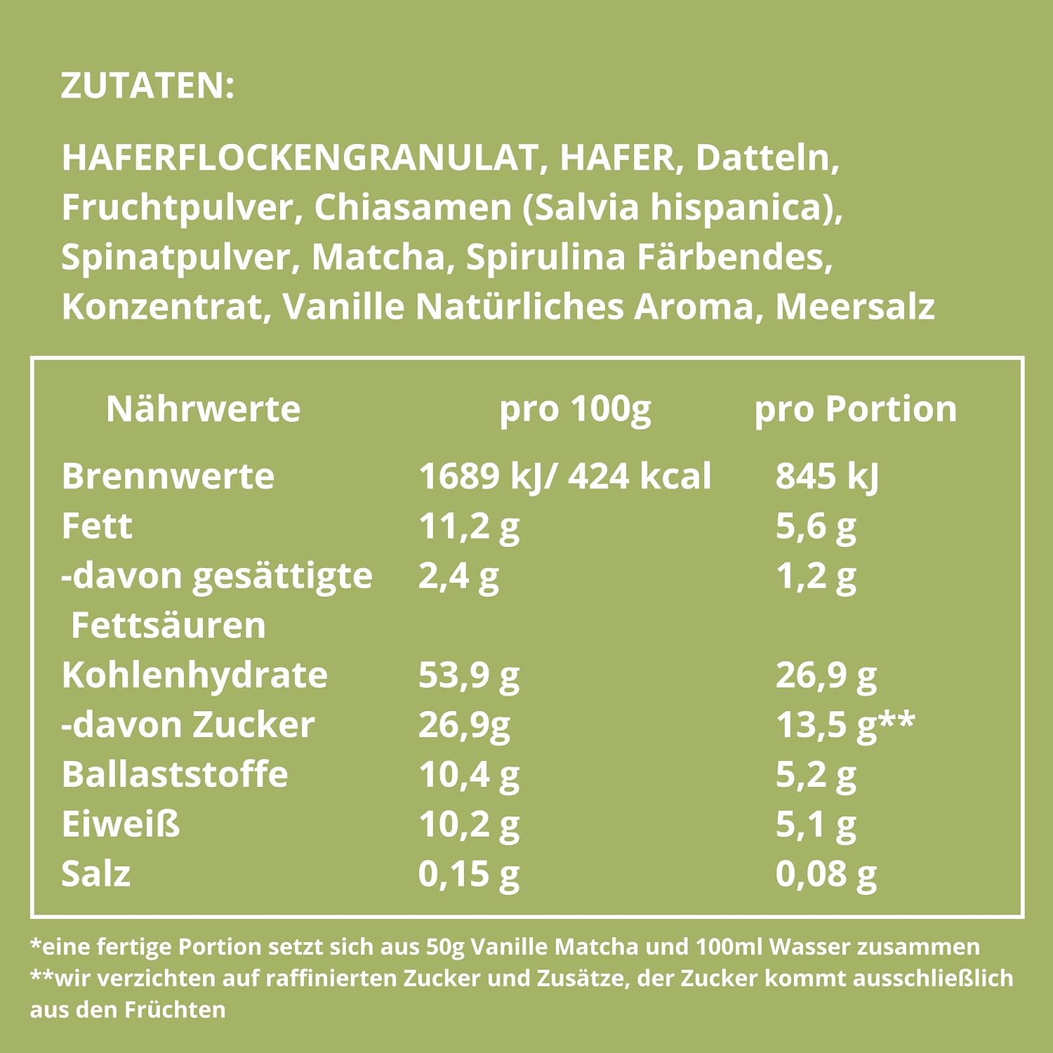 Thumbnail 1 de BREKKY Vanille Matcha Smoothie Bowl – vegan, 100% natürlich, ohne Zuckerzusatz