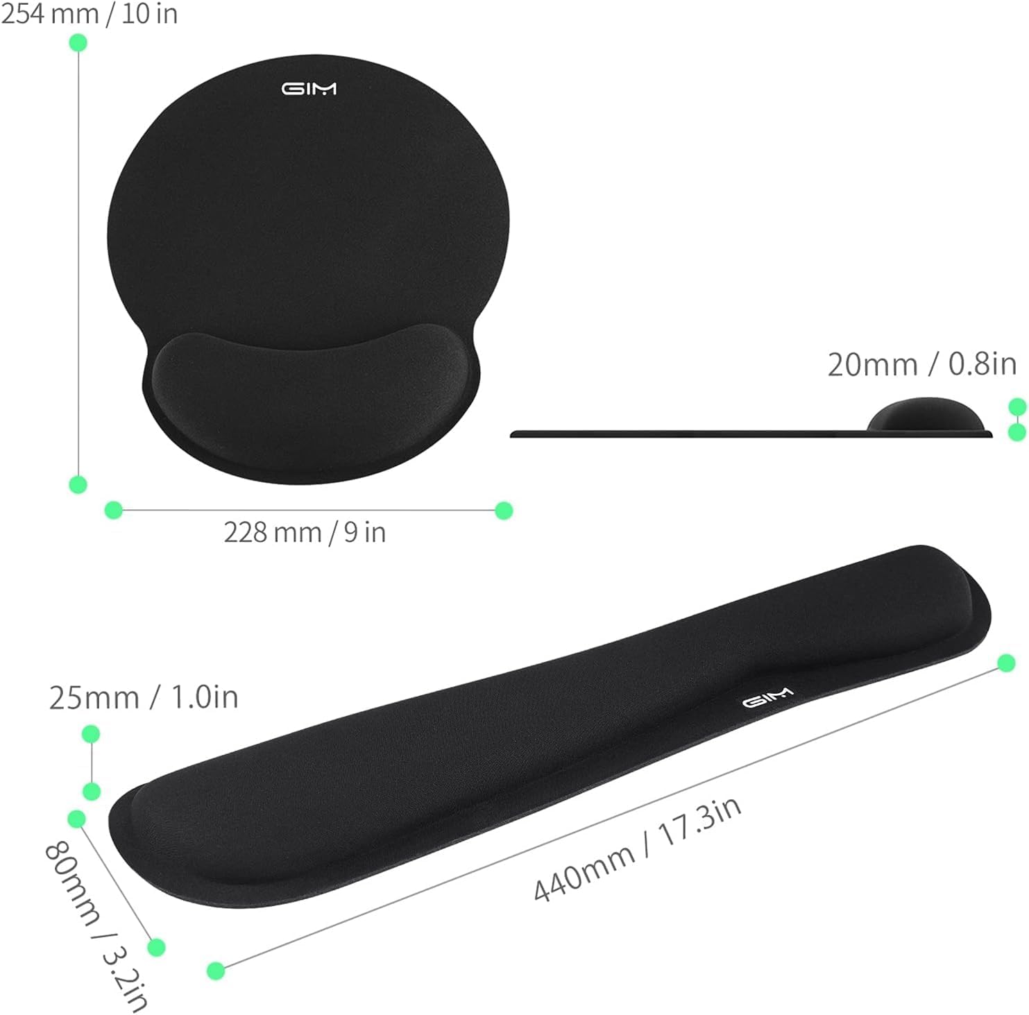 Thumbnail 6 de GIM Keyboard Wrist Rest Mouse Mat Set