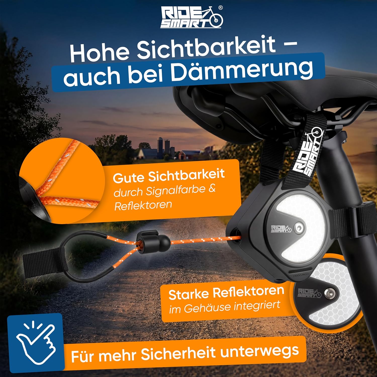 Thumbnail 3 de Abschleppseil Fahrrad Kinder – Sicheres Zugseil mit Reflektor für Familienabenteuer