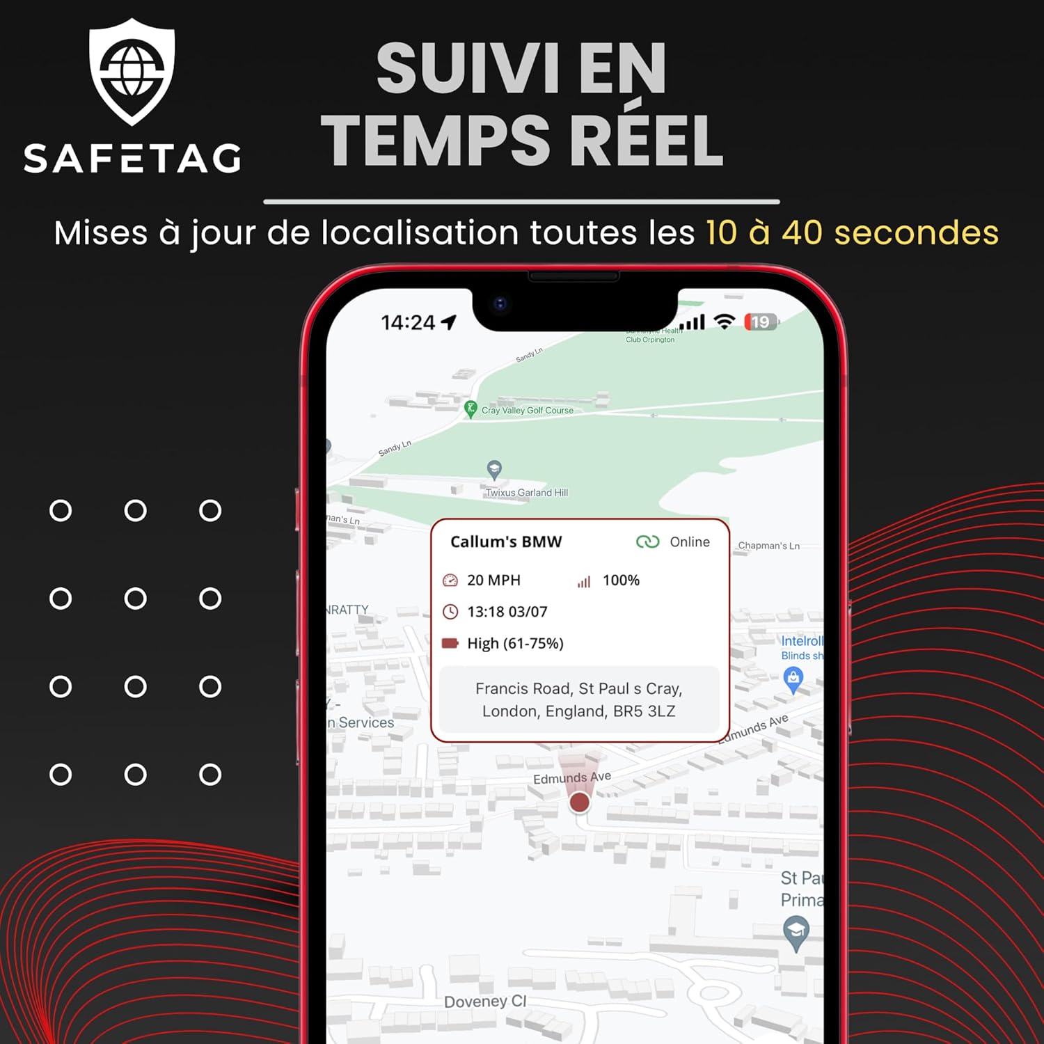 Detalle 2 de SafeTag Mag 4G traceur GPS magnétique