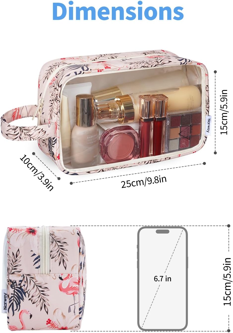 Thumbnail 3 de Narwey Clear Travel Toiletries Bag
