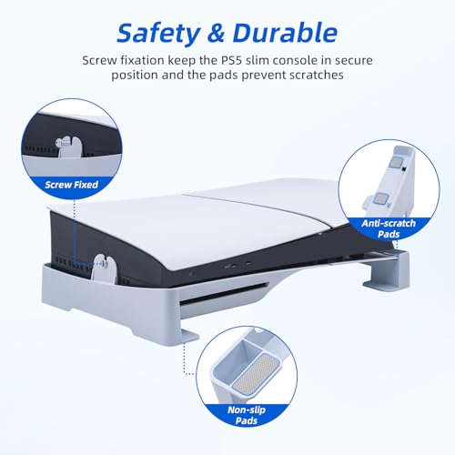 Detalle de McBazel Soporte Horizontal para PS5 Slim y PS5 Pro (Disc y Digital)