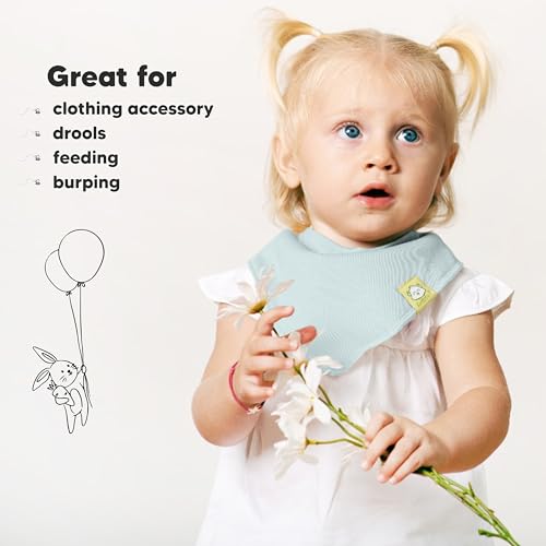 Thumbnail 4 de KeaBabies 8-Pack Organic Baby Bandana Bibs for Girls