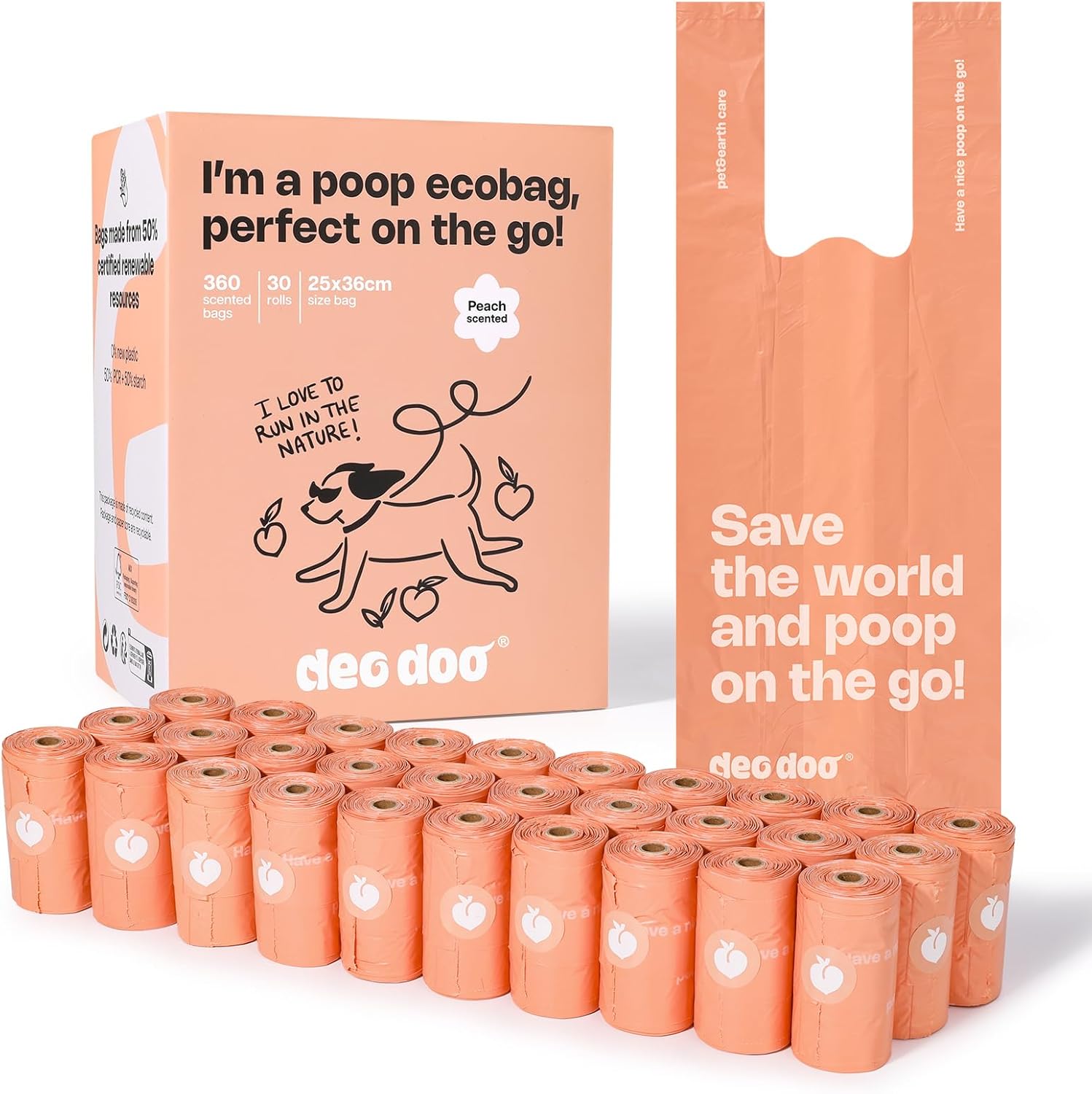 Hundekotbeutel Biologisch Abbaubar mit Duft und Henkel 360 Stk.