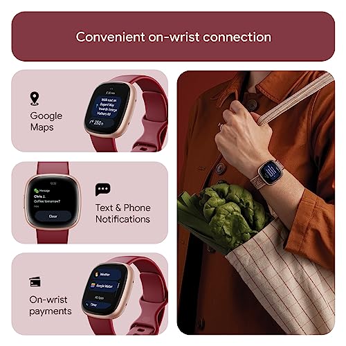 Detalle 2 de Fitbit Versa 4 Fitness Smartwatch with Google Health — Copper Rose Aluminium