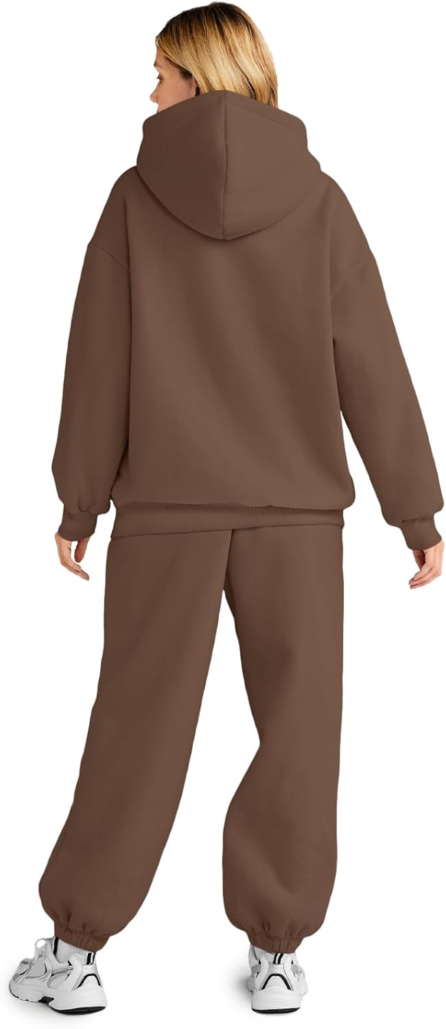 Thumbnail 2 de AUTOMET Women’s 2-Piece Lounge Hoodie & Sweatpants Tracksuit (Plus Size) — Oversized Fall Travel Outfit