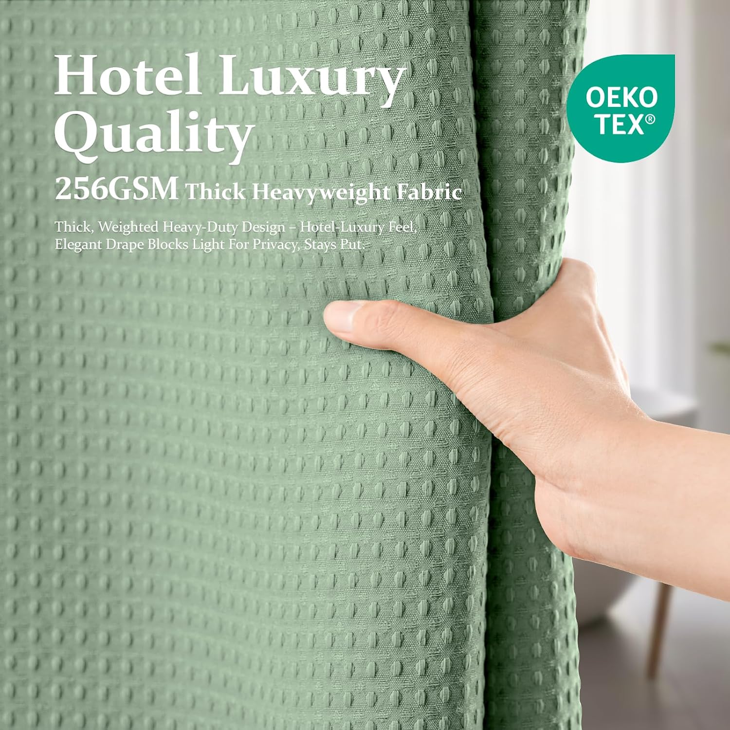 Thumbnail 4 de Dynamene Sage Green Shower Curtain 72x72