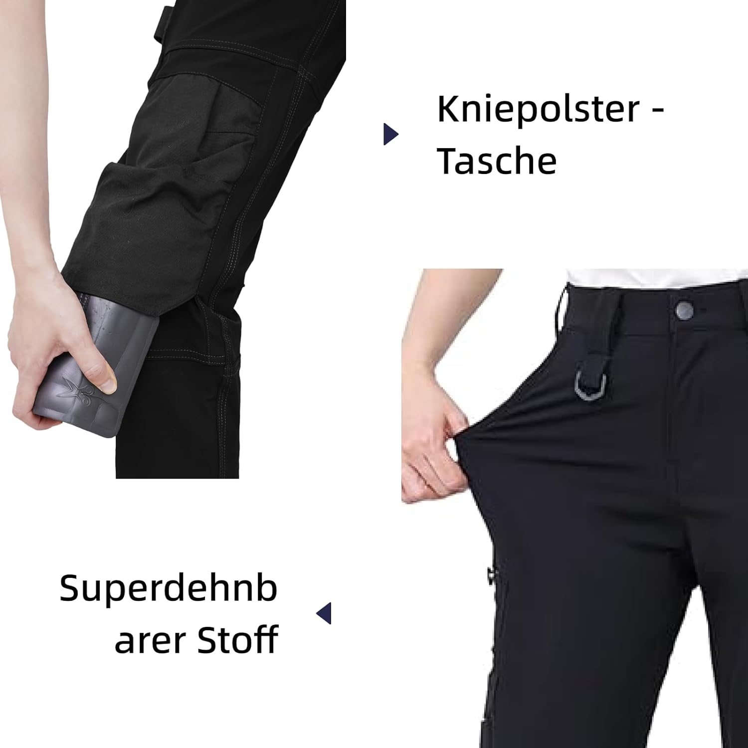 Thumbnail 4 de WORK IDEA Damen Slim-Fit Stretch Arbeitshose: Strapazierfähig, flexibel und stilvoll
