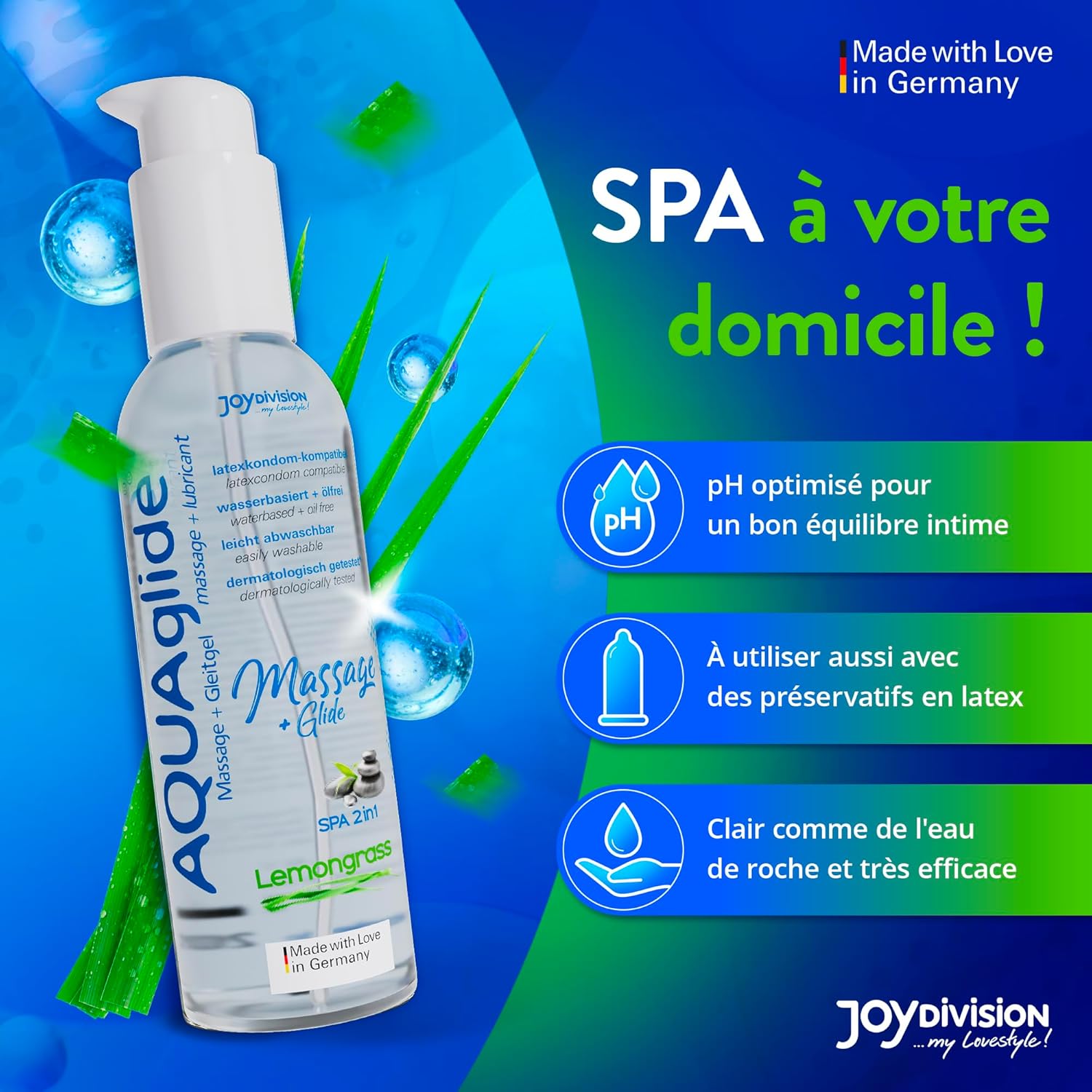 Thumbnail 2 de JOYDIVISION Lubricant & Gel 200 ml : gel-lubrifiant sans huile pour massage sensuel