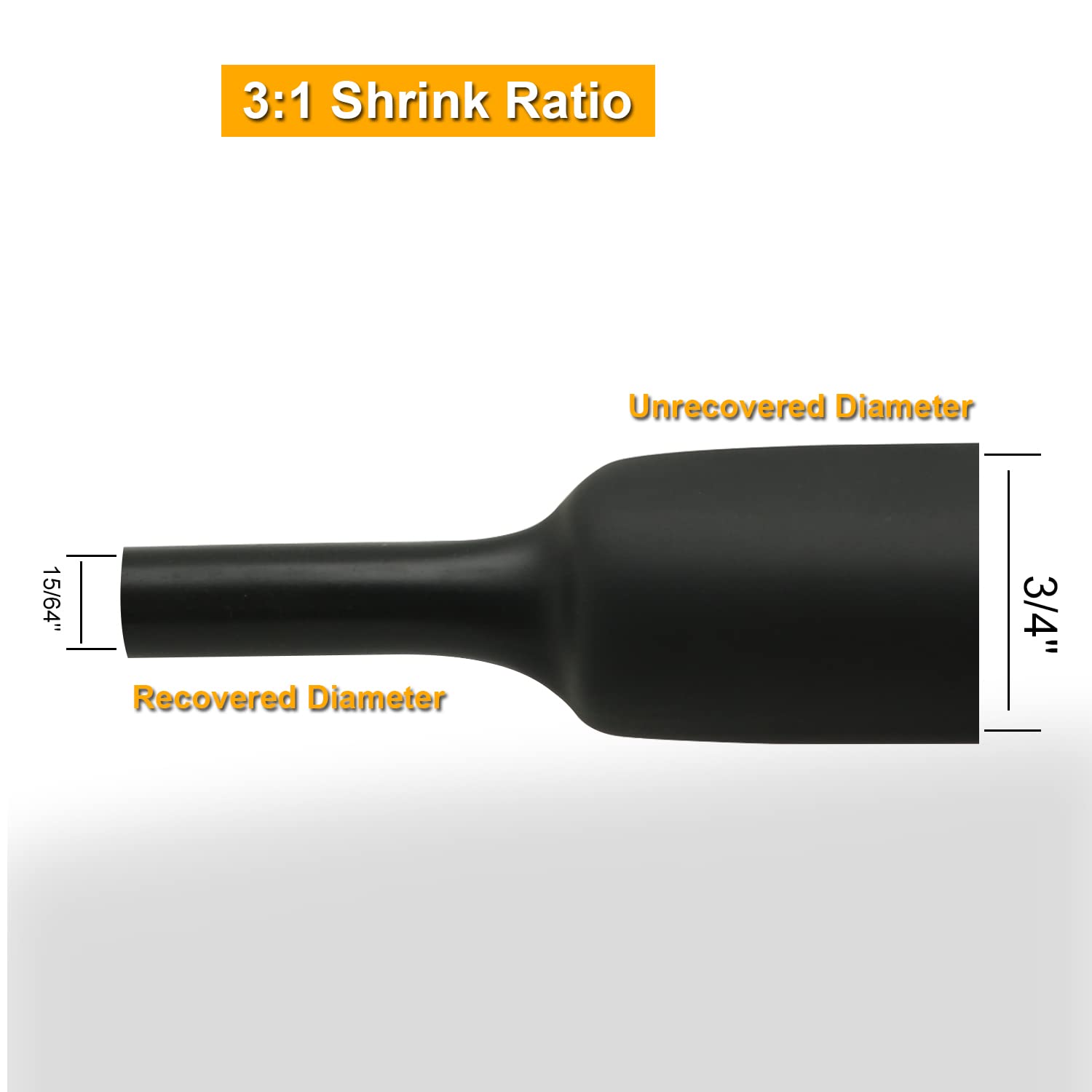 Detalle de TKDMR Heat-Shrink Tubing, 3:1 Ratio
