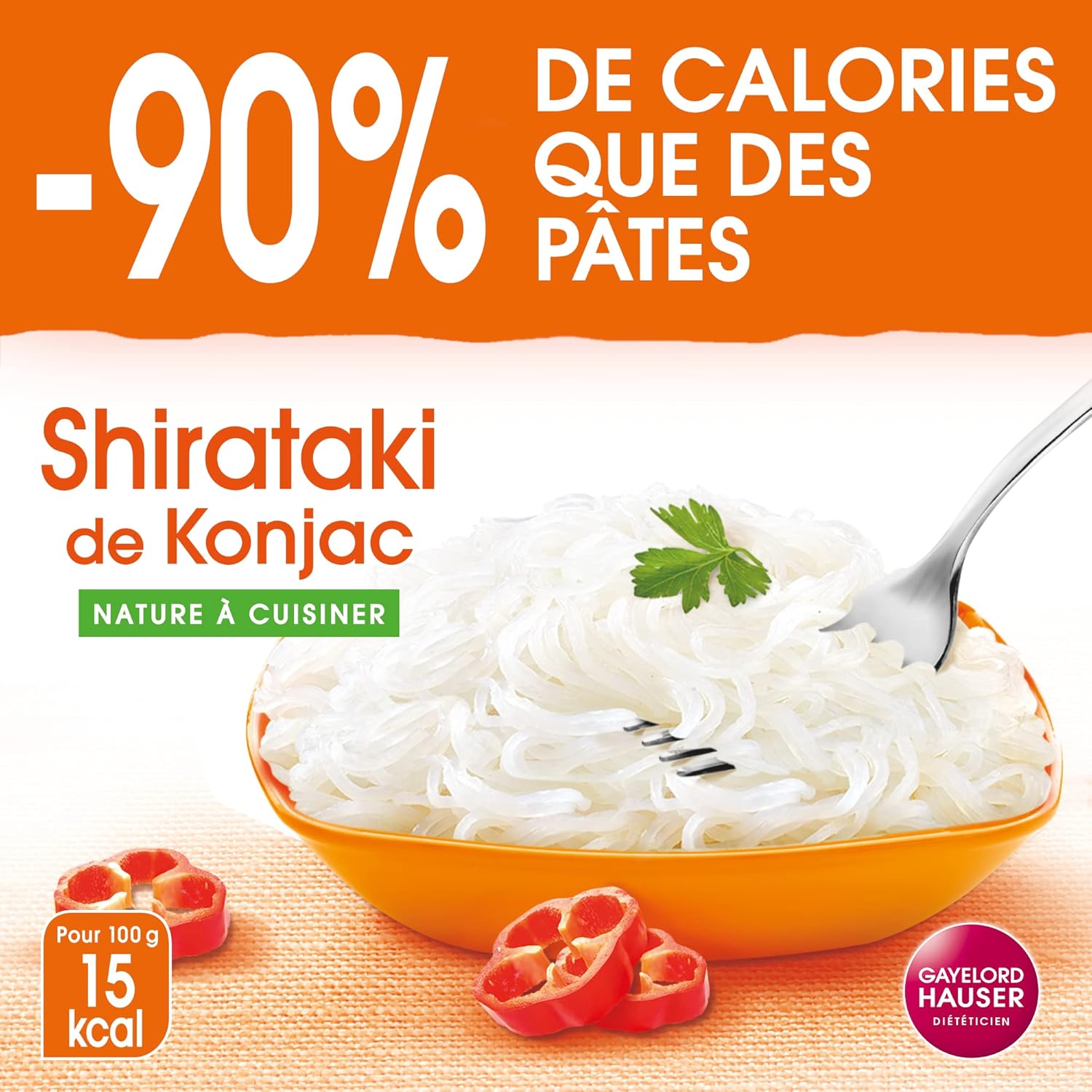 Thumbnail 3 de GAYELORD HAUSER Konjac Shirataki Nature - Sans Rinçage, Prêt à l’emploi, 10 paquets de 160 g