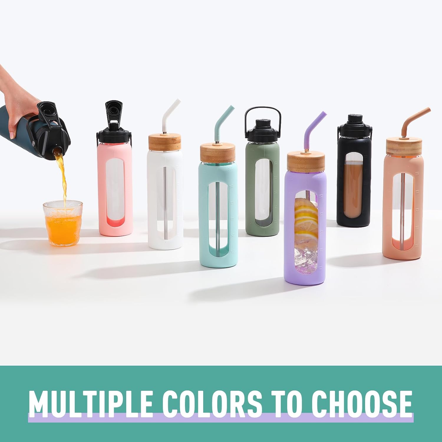 Thumbnail 6 de BLUEGO 700ml Glass Water Bottle