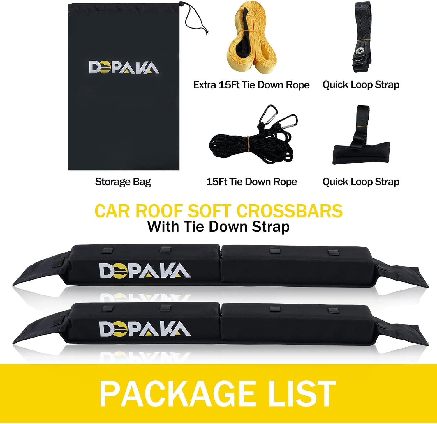 Thumbnail 6 de Kayak Roof Rack with Soft Pads and Accessories (Universal Fit)