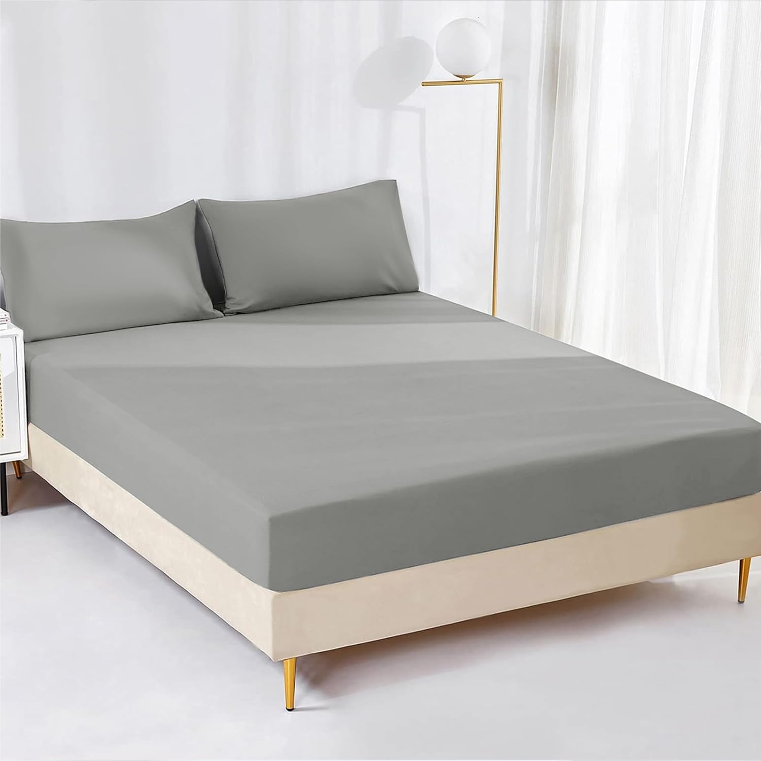 Detalle 2 de AR Ware 25 cm Double Fitted Sheet Grey