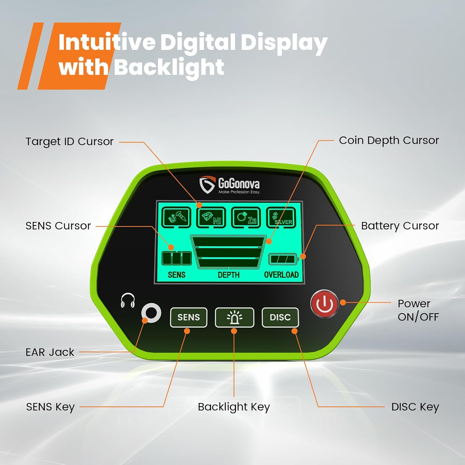 Thumbnail 2 de GoGonova Metal Detector with 8-Inch Search Coil