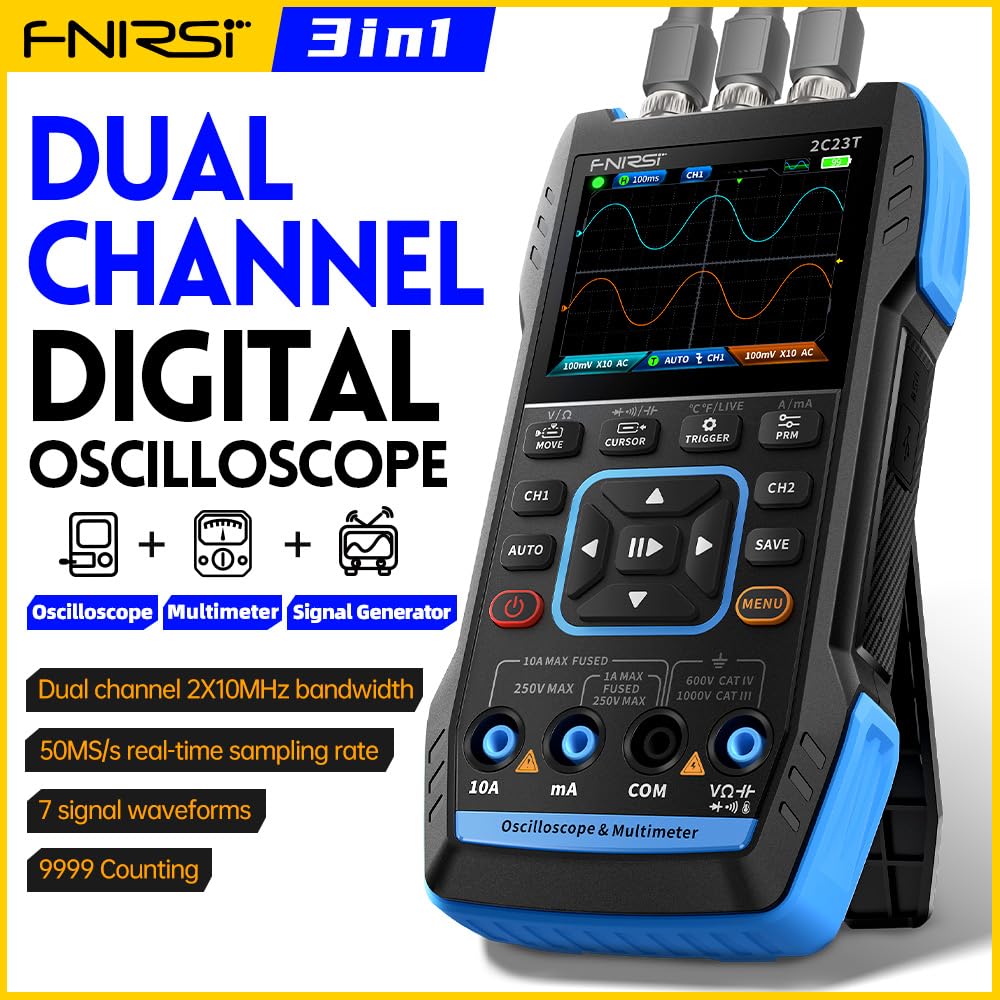 Thumbnail 1 de FNIRSI 2C23T 3-in-1 Handheld Oscilloscope Multimeter with DDS Generator