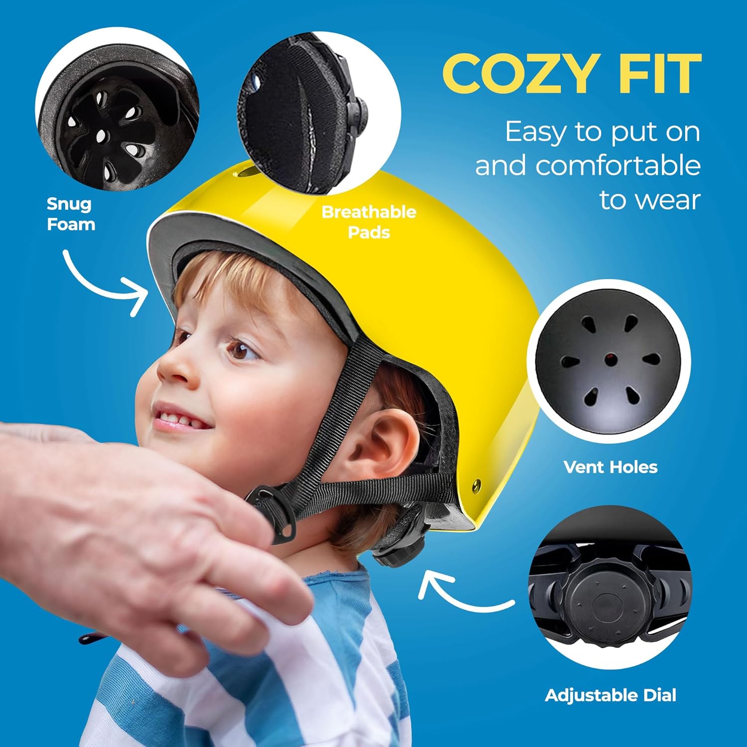 Thumbnail 4 de COOZi Glossy Kids Helmet and Pad Set – 7‑in‑1 Protective Gear for Ages 3–12