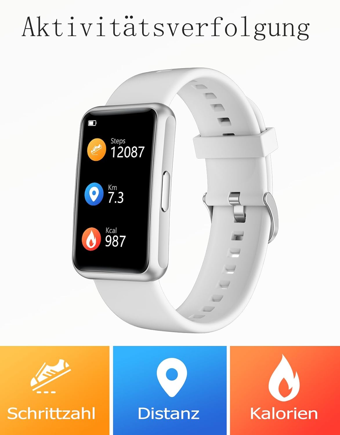 Thumbnail 2 de HUAKUA Schrittzähler Uhr – autonome Fitnessuhr mit 1,47 Zoll Touchscreen, IP68, Schlafmonitor und Kalorienzähler