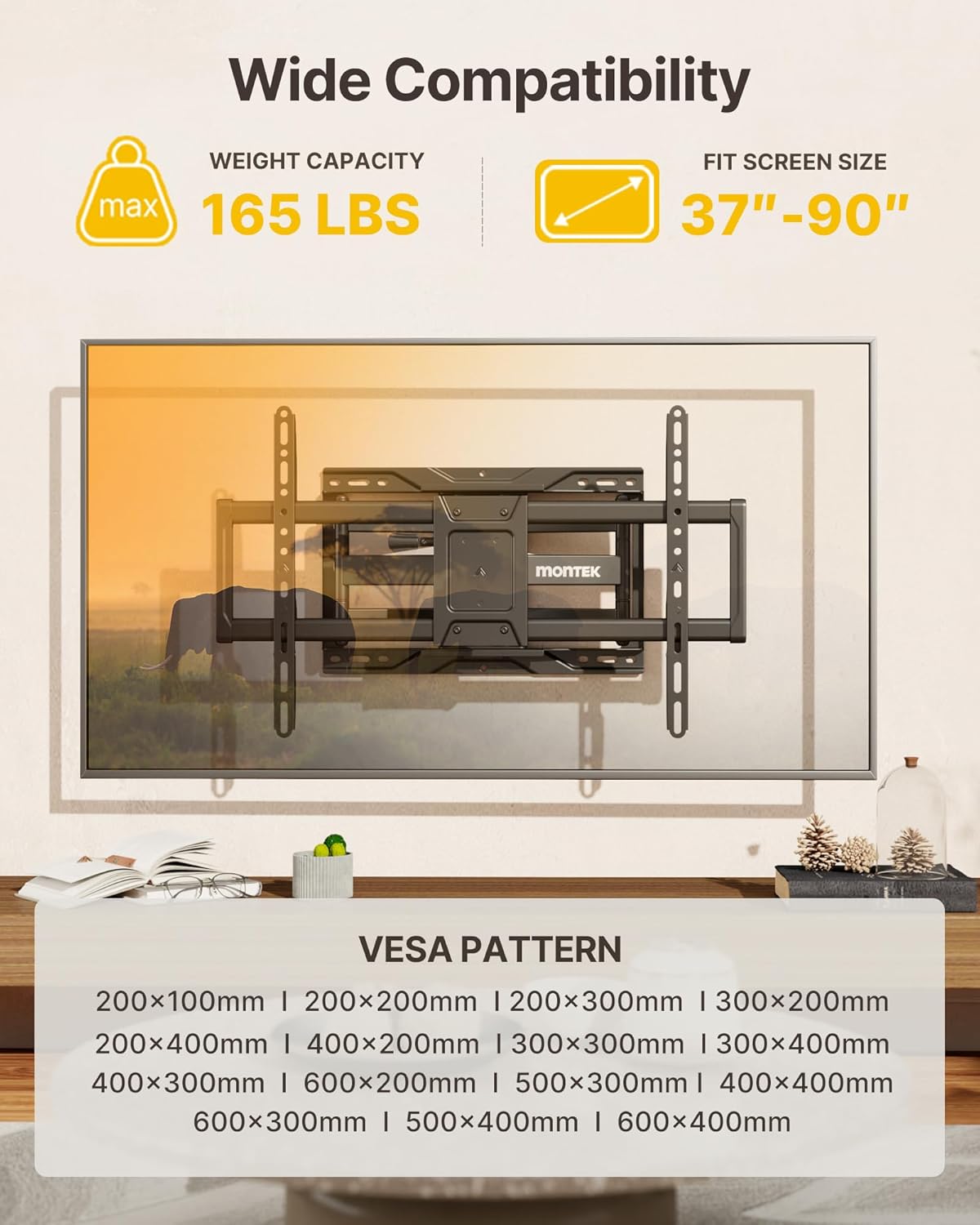 Detalle de monTEK Heavy Duty TV Wall Bracket 75kg
