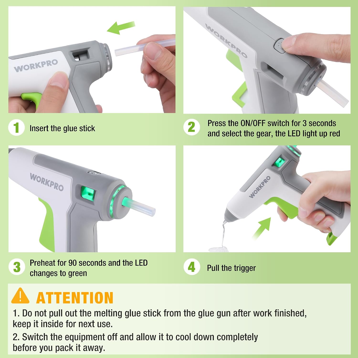 Thumbnail 6 de WORKPRO Cordless Glue Gun 3.6 V