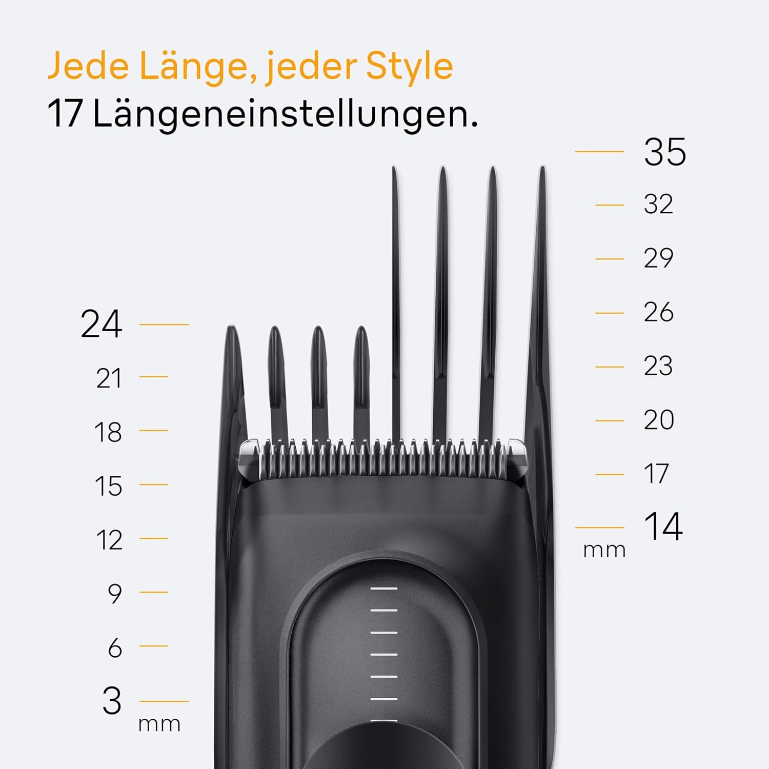 Detalle 2 de Braun Haarschneider Series 5 HC5530 (Schwarz) – Haarschneidemaschine & Rasierapparat für Herren mit 17 Längen