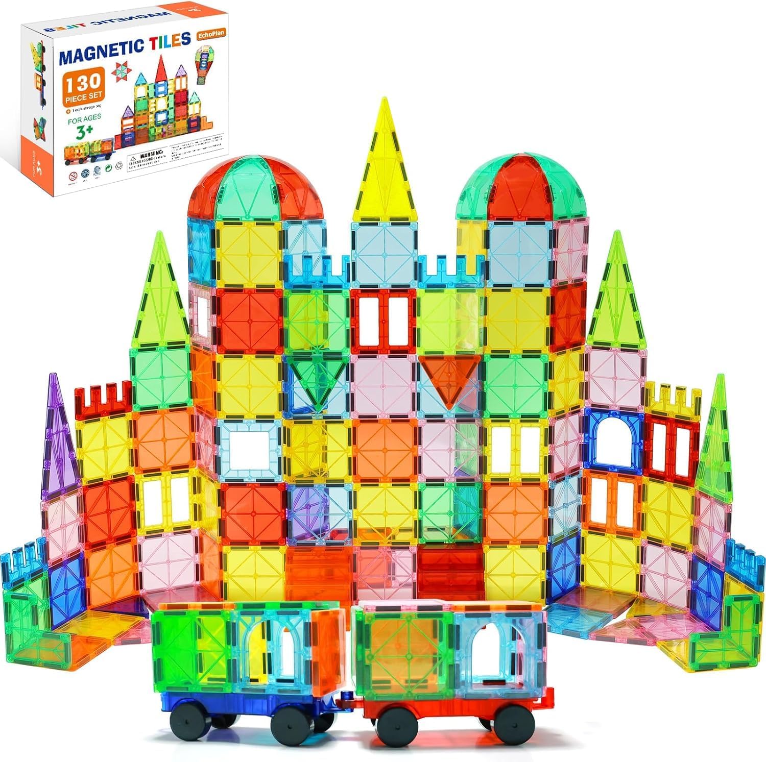 Detalle de EchoPlan Magnetic Tiles 130pcs 🧩