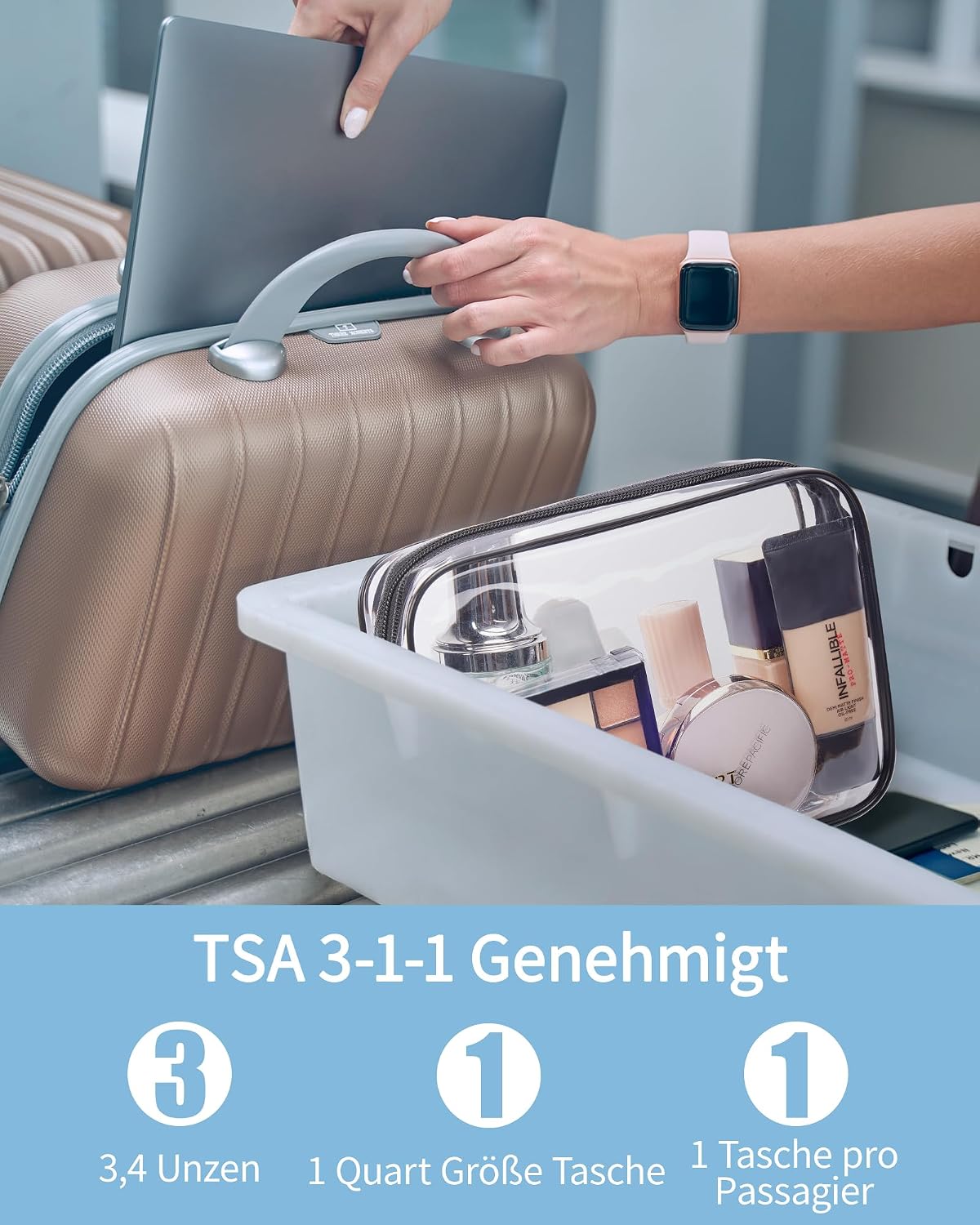 Thumbnail 2 de BAGSMART Transparente Kulturtasche 1,6 L