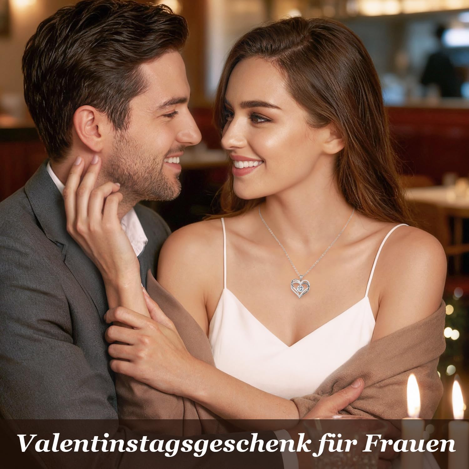 Thumbnail 3 de CDE Damenkette 45 cm Herz Anhänger