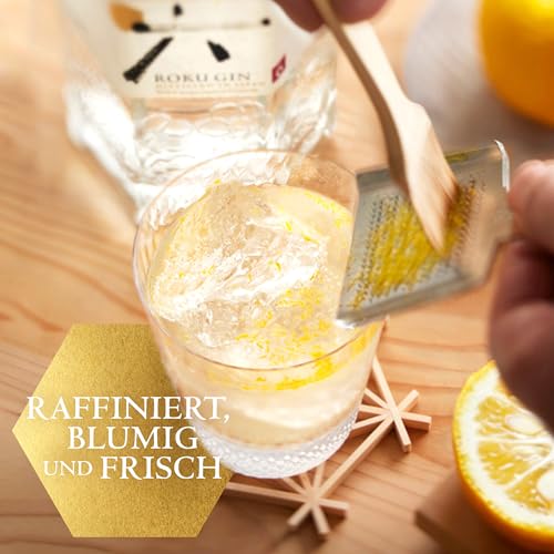 Detalle 2 de ROKU GIN – 6 japanische Botanicals, fein destilliert in Japan, 43% vol, 700 ml