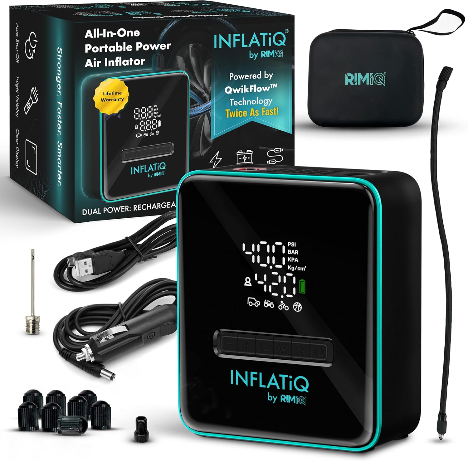 Detalle de RIMiQ INFLATiQ Tire Inflator for Cars and Bikes