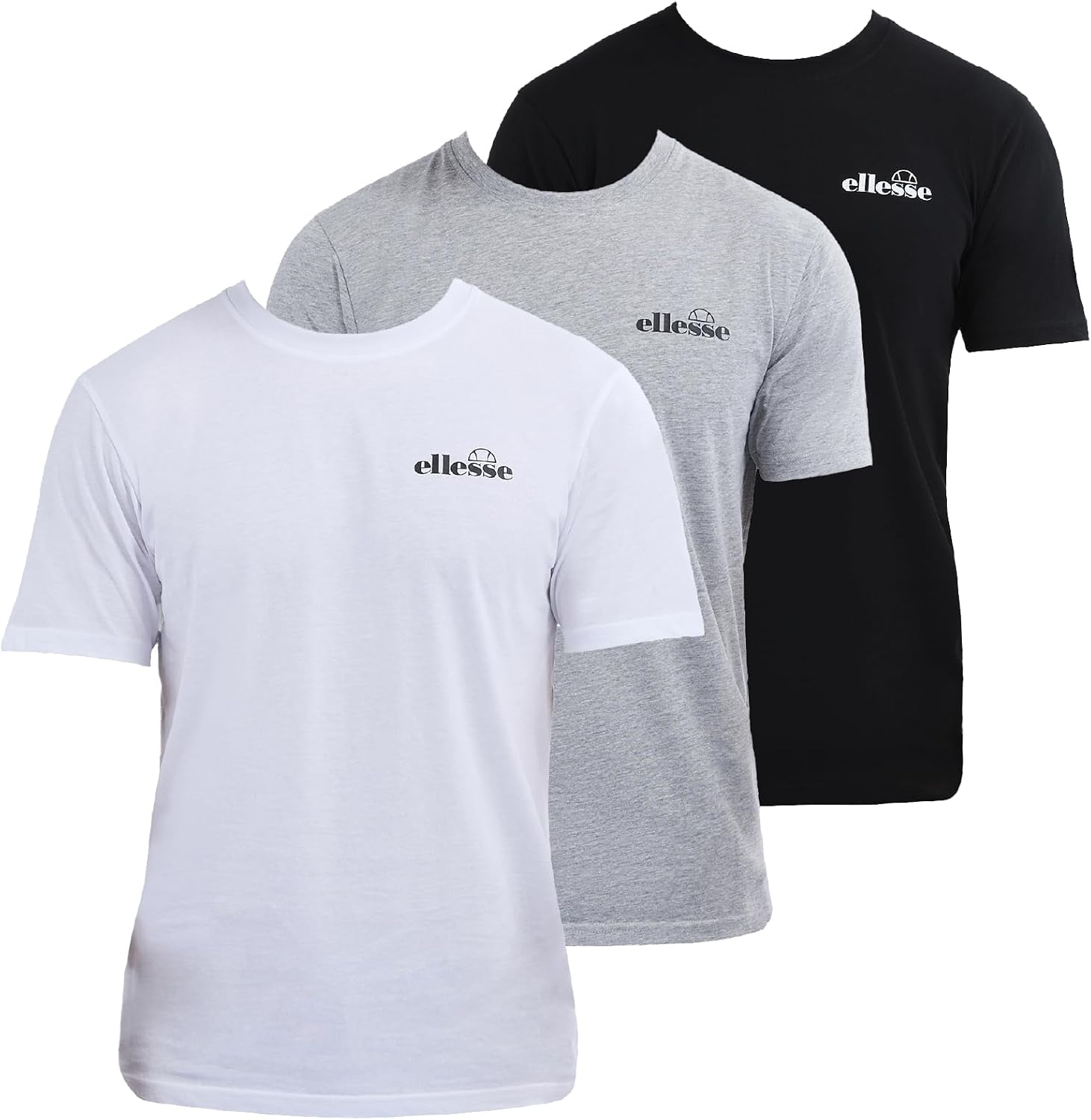 Detalle de Azzini (3 Pack) T-Shirt – Baumwolle, bequeme Passform, 3er-Pack