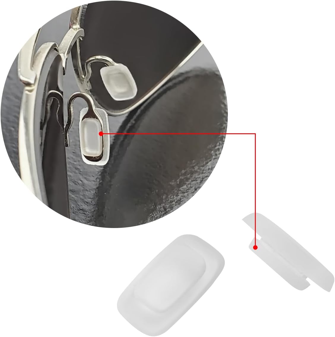 Thumbnail 1 de HiCycle2 replacement push-in eyeglasses nose pads (11mm x 6mm), 3 pairs