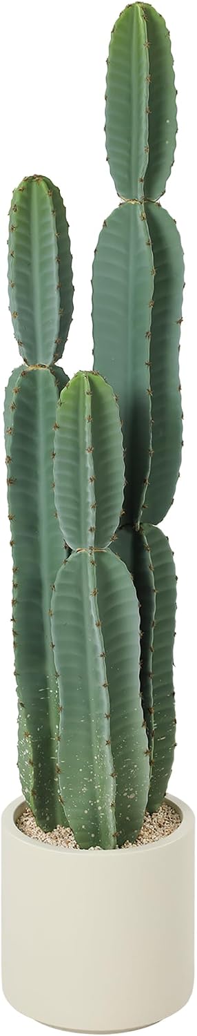Detalle de HOMCOM 83C-206V00GN kunstcactus van 111 cm in pot, onderhoudsvrij