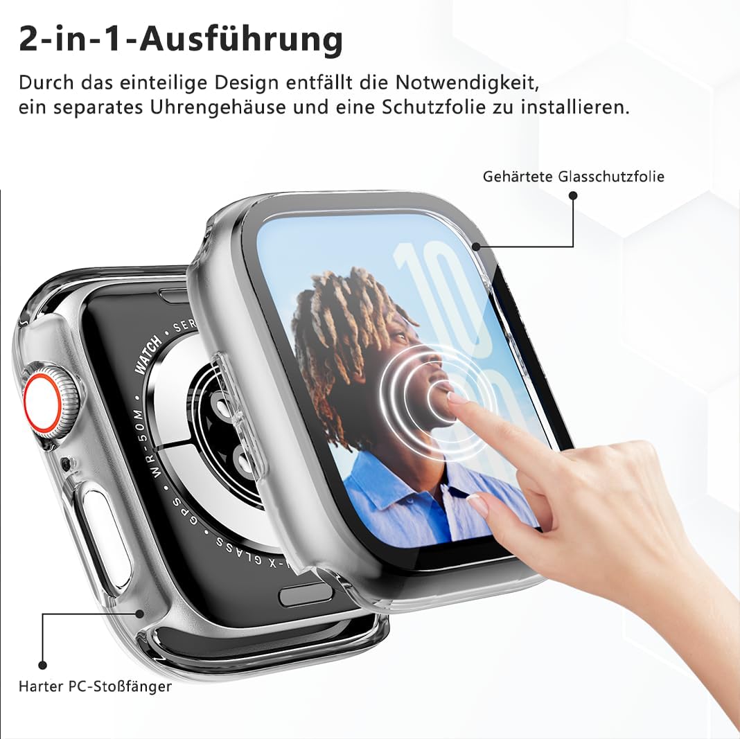 Thumbnail 3 de TGKML 2-Stück Schutzhülle 44 mm Apple Watch