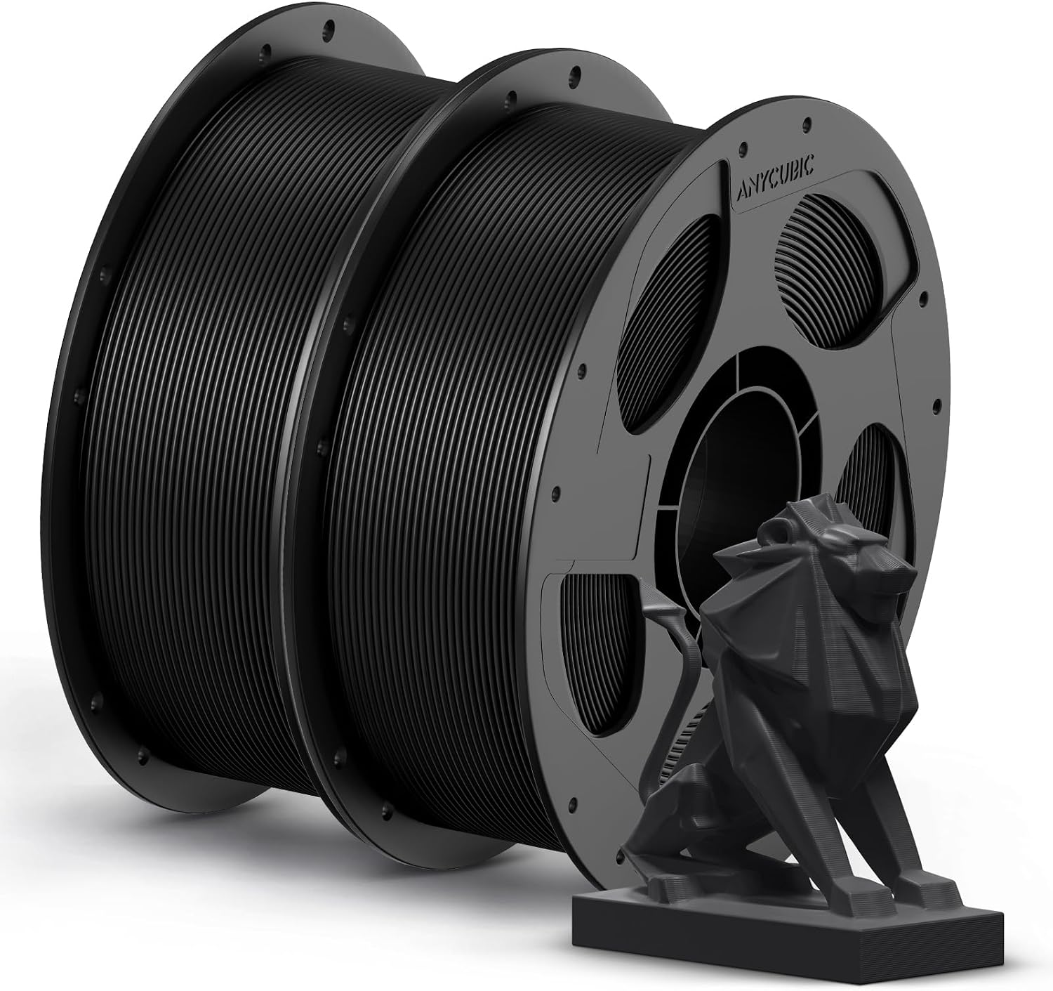 Detalle de ANYCUBIC PETG Filament 1,75 mm – 2 kg Schwarz, vakuumverpackt, +/-0,02 mm Maßgenauigkeit