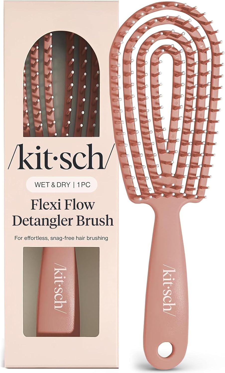 Detalle de Kitsch Flexi detangling hair brush, Terracotta